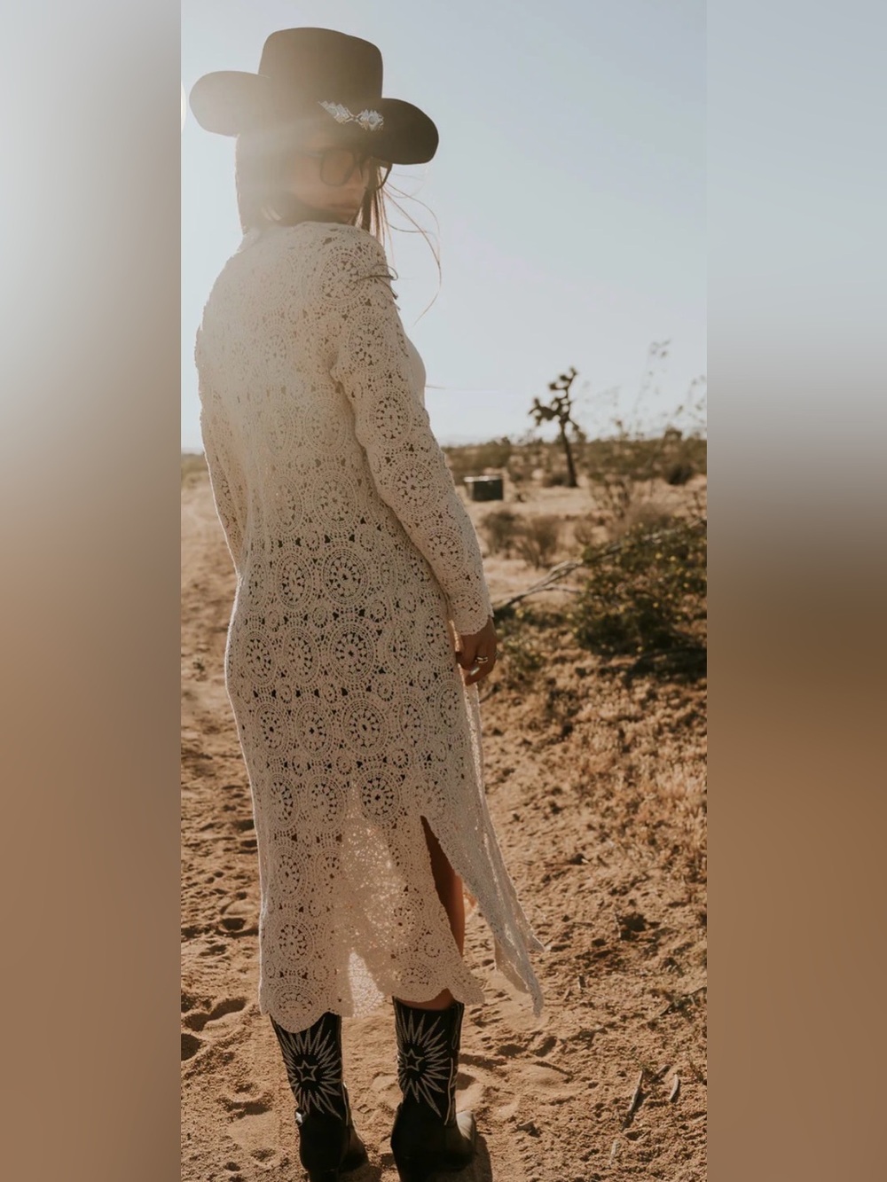 Crochet Maxi Cardigan - Cream